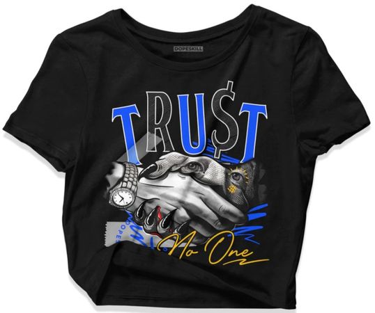 Royal Blue Collection DopeSkill Women's Crop Top Trust No One Graphic