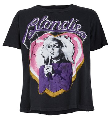 Blondie Purple Heart Cropped T-Shirt