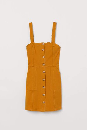Bib Overall Dress - Yellow