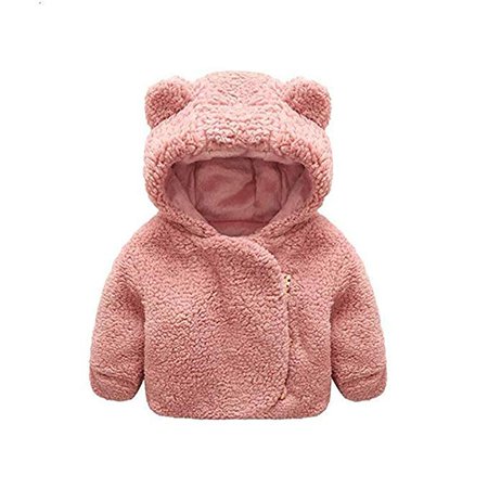 Amazon.com: JIANLANPTT Toddler Baby Boys Girls Faux Fur Hoodie Winter Warm Coat Jacket: Clothing