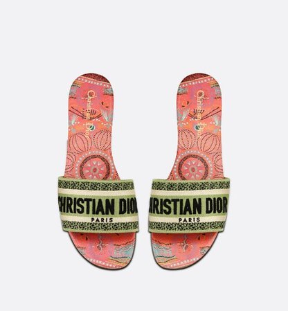 Dway Slide Multicolor Embroidered Cotton - products | DIOR