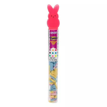Frankford, Peeps Bunny Tube Topper with Marshmallow Flavor Candy, Easter, 1.2oz - Walmart.com