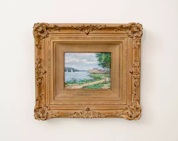 Vintage Original Signed Framed Oil Lakeside Landscape Painting - Etsy