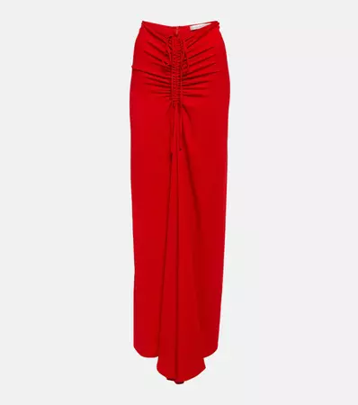 Ruched Maxi Skirt in Red - Christopher Esber | Mytheresa