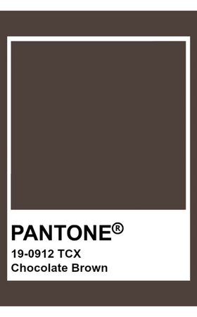 pantone 19-0912 tcx chocolate brown