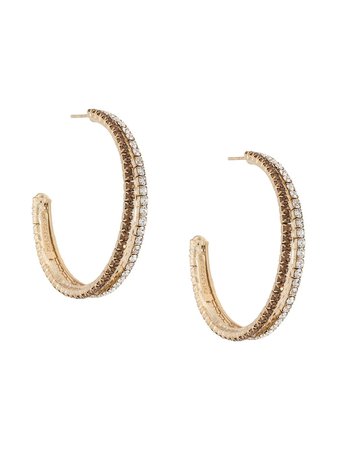 Rosantica Double Embellished Hoop Earrings - Farfetch