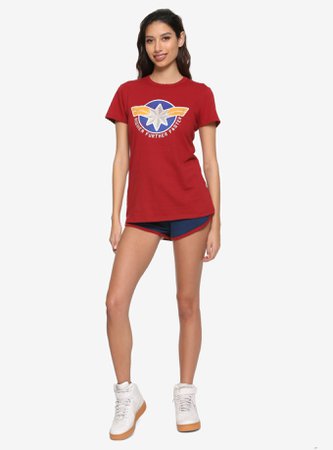 Her Universe Marvel Captain Marvel Cosplay Girls T-Shirt