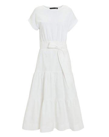 Trail Belted Cotton Midi Dress
