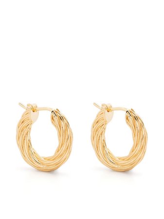 Bottega Veneta gold-plated Twisted Hoop Earrings - Farfetch
