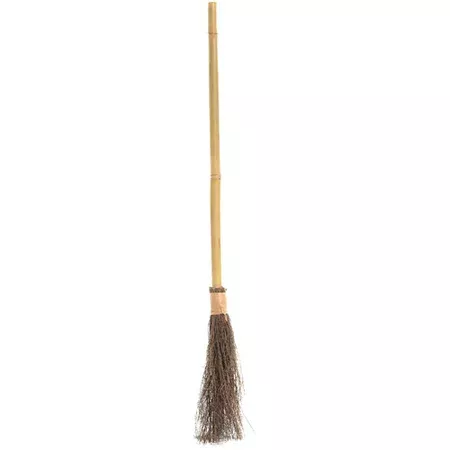 36" Straw Broom Halloween Accessory