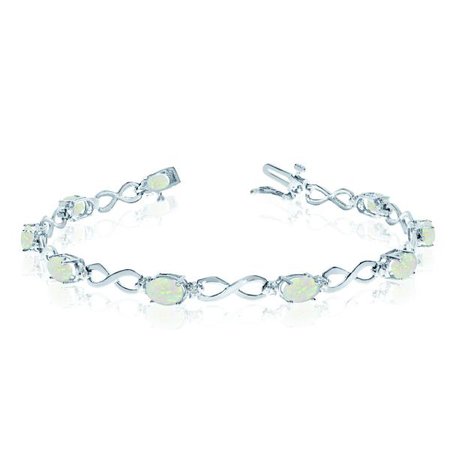 Opal & Diamond Infinity Bracelet