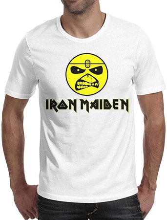 Amazon.com: Iron Maiden Eddie Logo Steve Harris Official Tee T-Shirt Mens Unisex (Large): Clothing