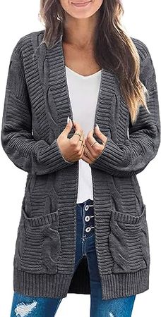 Long Sleeve Cable Knit Cardigan