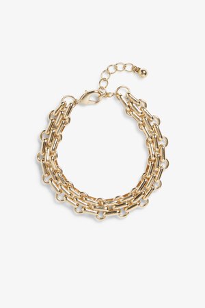 Chunky gold link bracelet - Gold - Jewellery - Monki WW