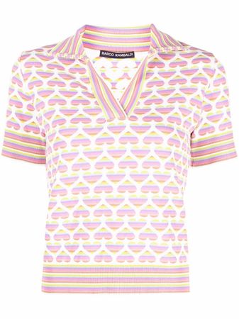 Marco Rambaldi Rainbow Heart Knit Polo Shirt - Farfetch