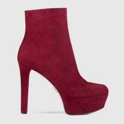 Gucci Suede Platform Ankle Boot
