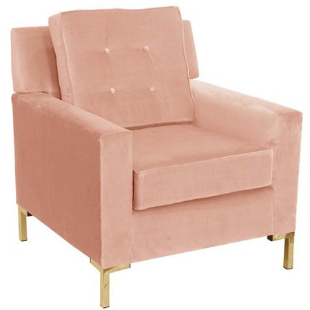 Winston T Leg Club Chair, Pink Velvet - Club Chairs - Chairs - Living Room - Furniture | One Kings Lane