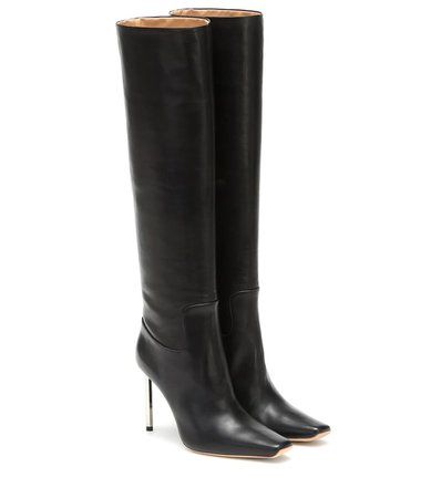Off-White - Allen knee-high leather boots | Mytheresa