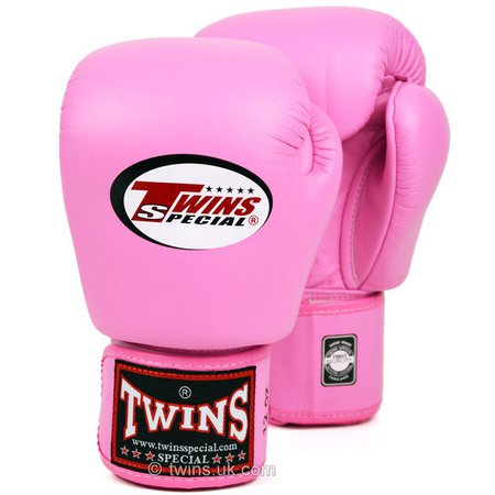 BGVL-3 Twins Pink Velcro Boxing Gloves | Fight Outlet