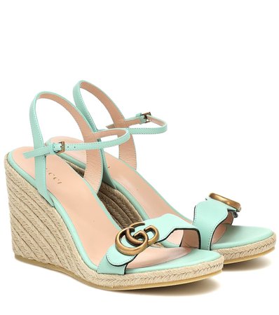 Double G Leather Espadrille Wedges | Gucci - Mytheresa
