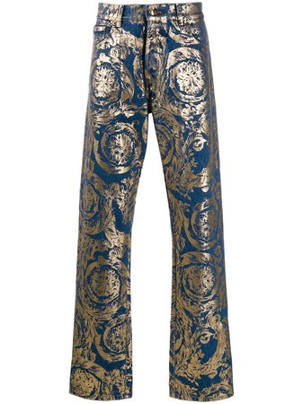 Versace Jeans Couture Jean à Imprimé Baroque - Farfetch