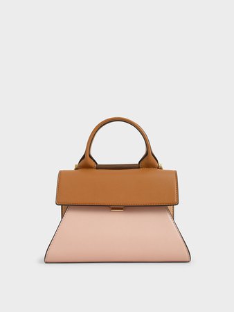 Pink Small Two-Tone Sculptural Bag | CHARLES & KEITH SG