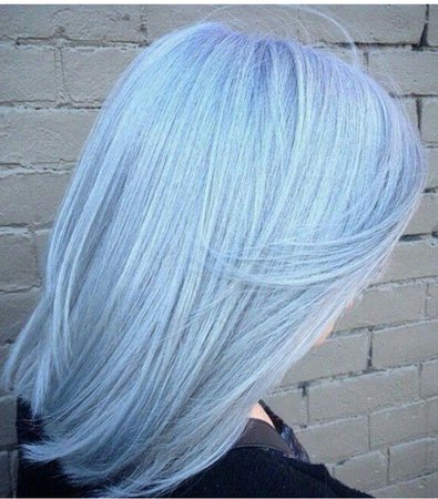 short pastel blue hair