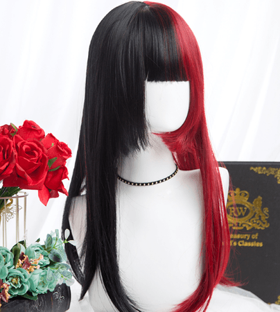 Lolita black red double wig yv42477 | Youvimi