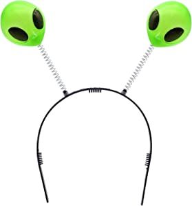 Glow Alien Boppers, Glow-In-The-Dark Halloween Party Favor For Kids And Adults, 10" (3-Pack)