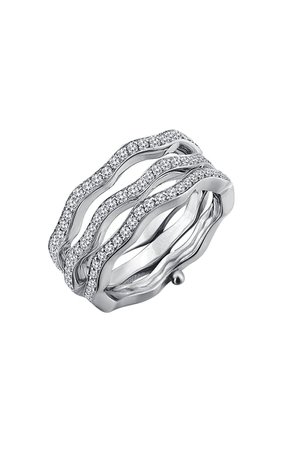 Cintemani 18k White Gold Diamond Ring By Gilan | Moda Operandi