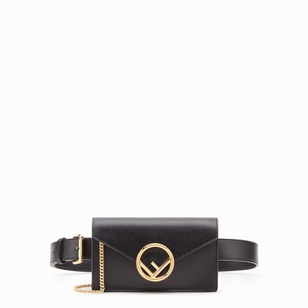 Black leather belt bag - BELT BAG | Fendi