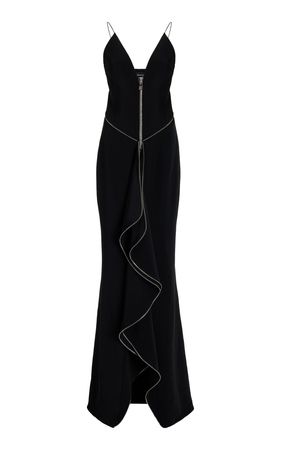 Della Zipper Detail Gown By Brandon Maxwell | Moda Operandi