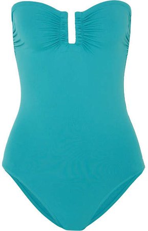 Les Essentiels Cassiopée Bandeau Swimsuit - Turquoise