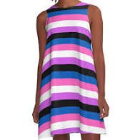 genderfluid pride flag a line dress