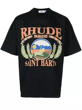 Rhude logo-print T-shirt - Farfetch