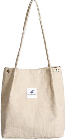 Corduroy Totes Bag - WantGor Women's Shoulder Handbags Small Shopping Bag (Brown) : Clothing, Shoes & Jewelry