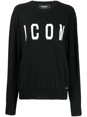 Black Dsquared2 Icon Knit Sweater | Farfetch.com