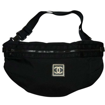 Chanel XL Oversized Fanny Pack Sling Gym Sport Black Nylon Cross Body Bag For Sale at 1stDibs | xl fanny pack