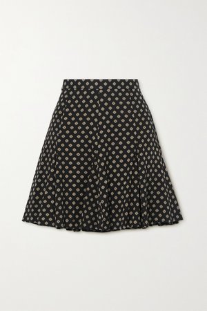 Black Printed twill mini skirt | MICHAEL Michael Kors | NET-A-PORTER