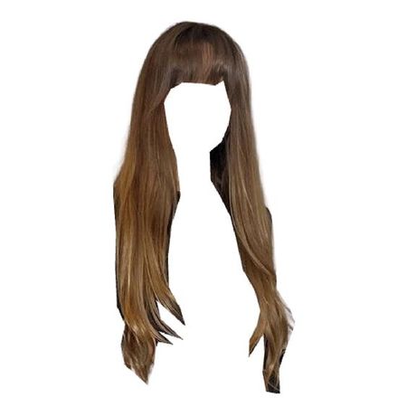 long straight brown hair bangs