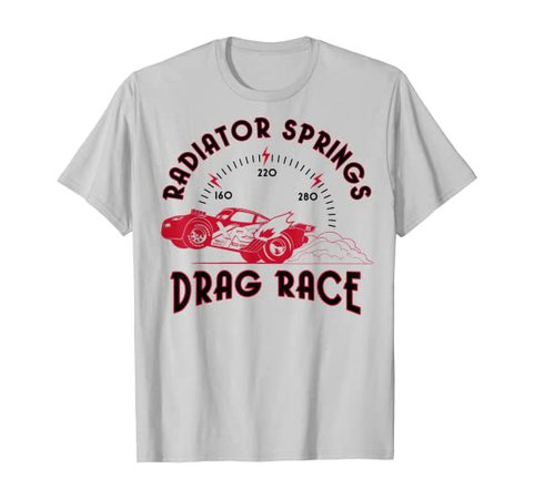 Amazon.com: Disney Pixar Cars Radiator Springs Drag Race Speedometer T-Shirt: Clothing