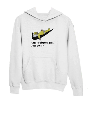white hoodie Nike Honer Simpson sweater sweatshirt top