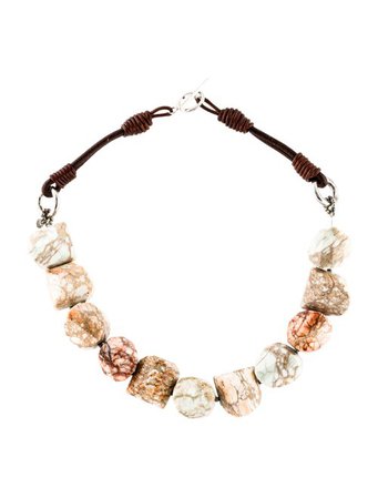 Brunello Cucinelli Jasper Bead Strand Necklace - Necklaces - BRU77010 | The RealReal
