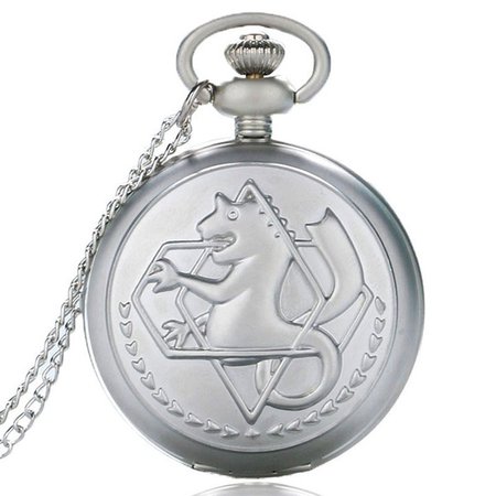 Fullmetal Alchemist Silver Necklace Pocket Watch with Chain | Wish