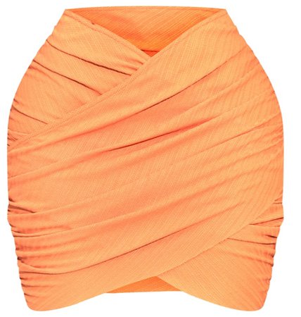 orange wrap skirt