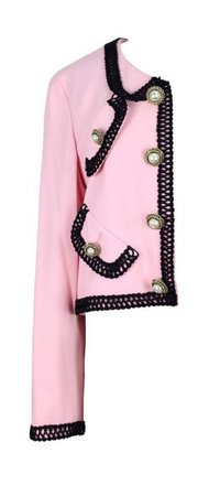 pink embellished jacket half