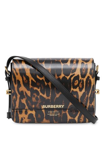 Burberry Leopard Print Grace Crossbody Bag 8026094 Brown | Farfetch