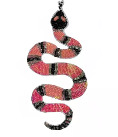 Snake Embroidery Sequined Iron on Applique Patchpaillette - Etsy