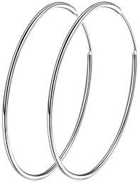 silver hoop earrings - Google Search