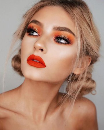 orange fall makeup